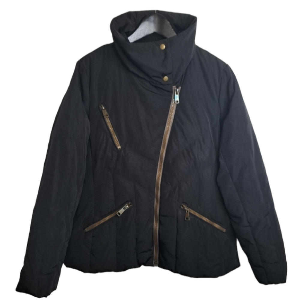 Andrew Marc Women's Puffy‎ Black Jacket Plumes Size L